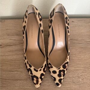 Banana Republic Real Fur Animal Print Heels